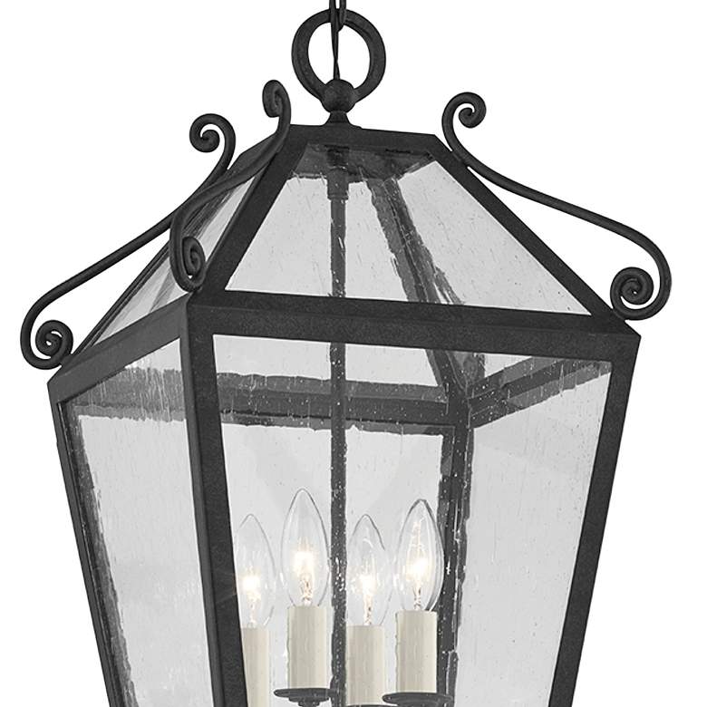 Image 2 Barbara County 27 1/4 inch High French Iron Lantern Hanging Light more views