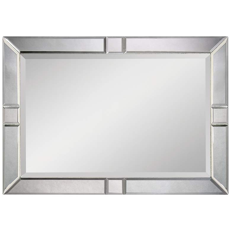 Image 1 Barbarella Beveled Mirror 42 inch x 30 inch Oversized Wall Mirror