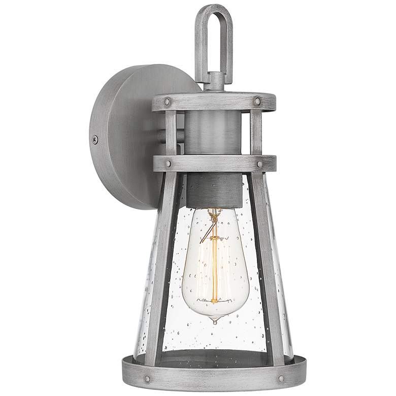 Image 2 Barber 1-Light Antique Brushed Aluminum Outdoor Wall Lantern