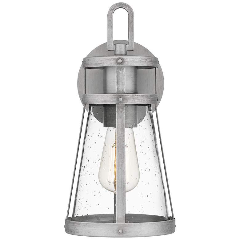 Image 3 Barber 1-Light Antique Brushed Aluminum Outdoor Wall Lantern more views