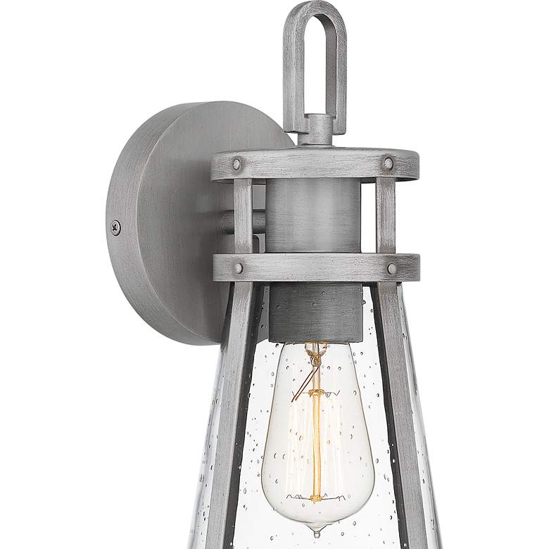 Image 5 Barber 1-Light Antique Brushed Aluminum Outdoor Wall Lantern more views