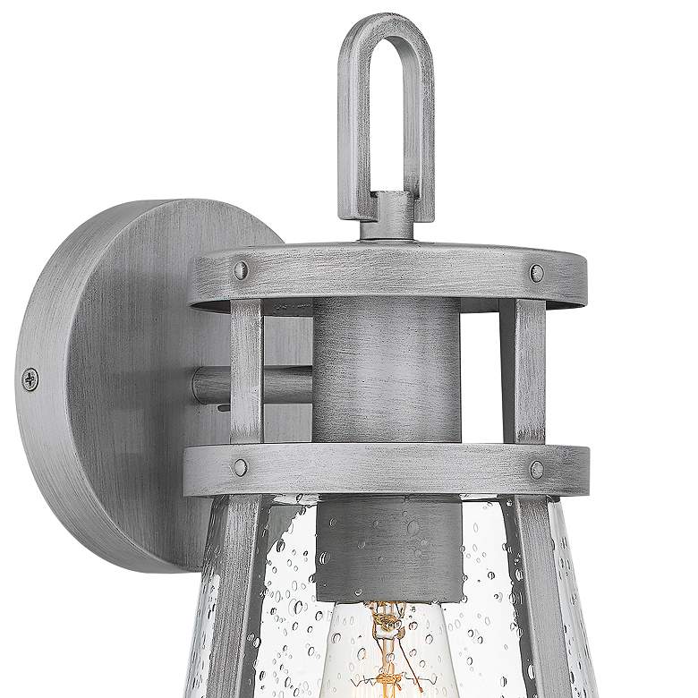 Image 3 Barber 1-Light Antique Brushed Aluminum Outdoor Wall Lantern more views