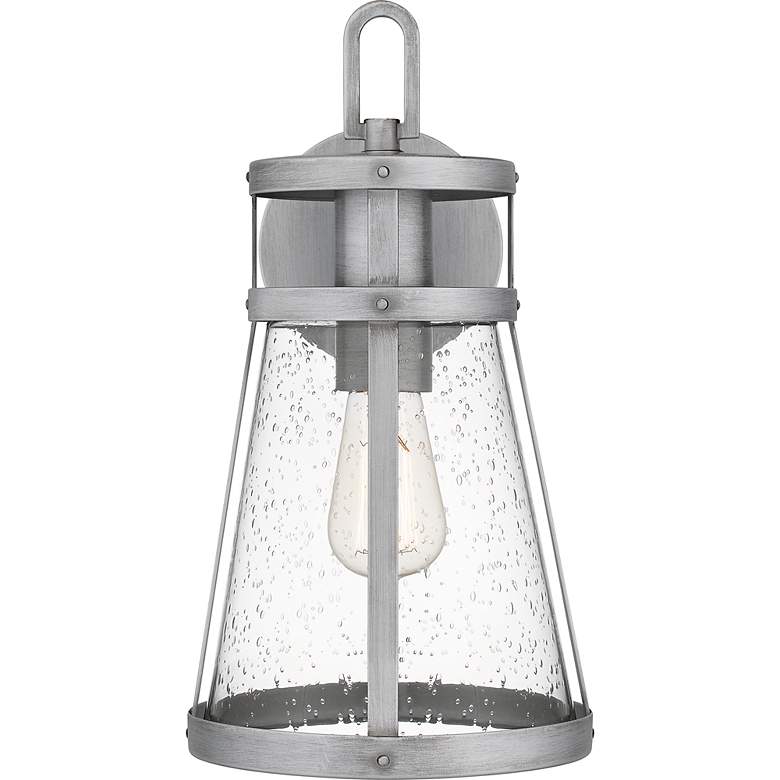 Image 3 Barber 1-Light Antique Brushed Aluminum Outdoor Wall Lantern more views