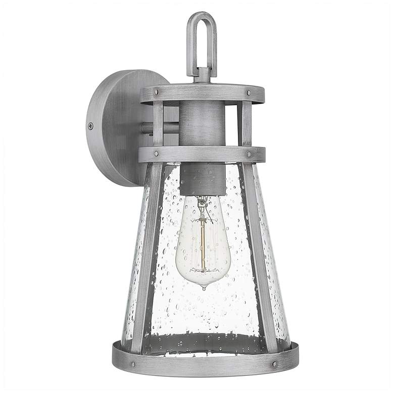 Image 4 Barber 1-Light Antique Brushed Aluminum Outdoor Wall Lantern more views