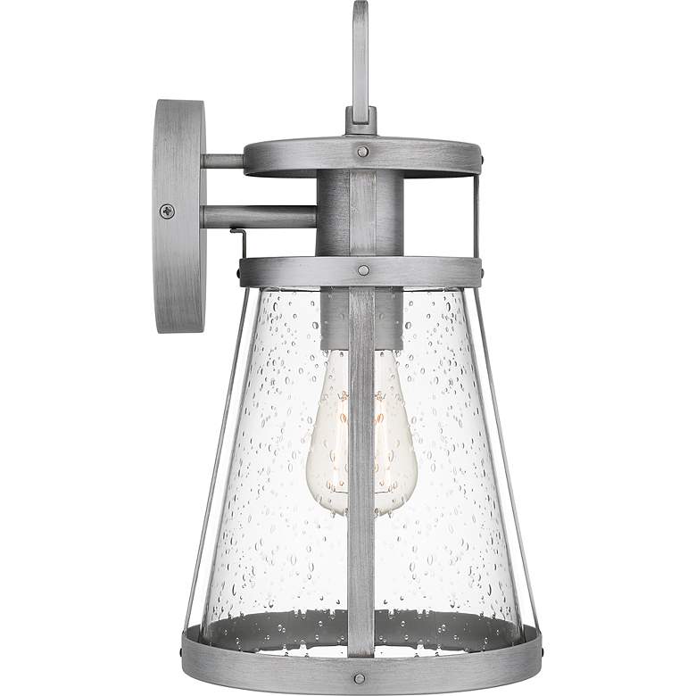 Image 4 Barber 1-Light Antique Brushed Aluminum Outdoor Wall Lantern more views