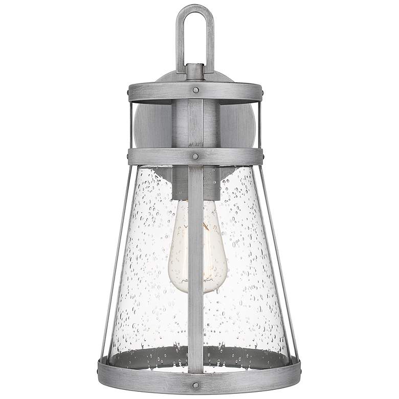 Image 5 Barber 1-Light Antique Brushed Aluminum Outdoor Wall Lantern more views