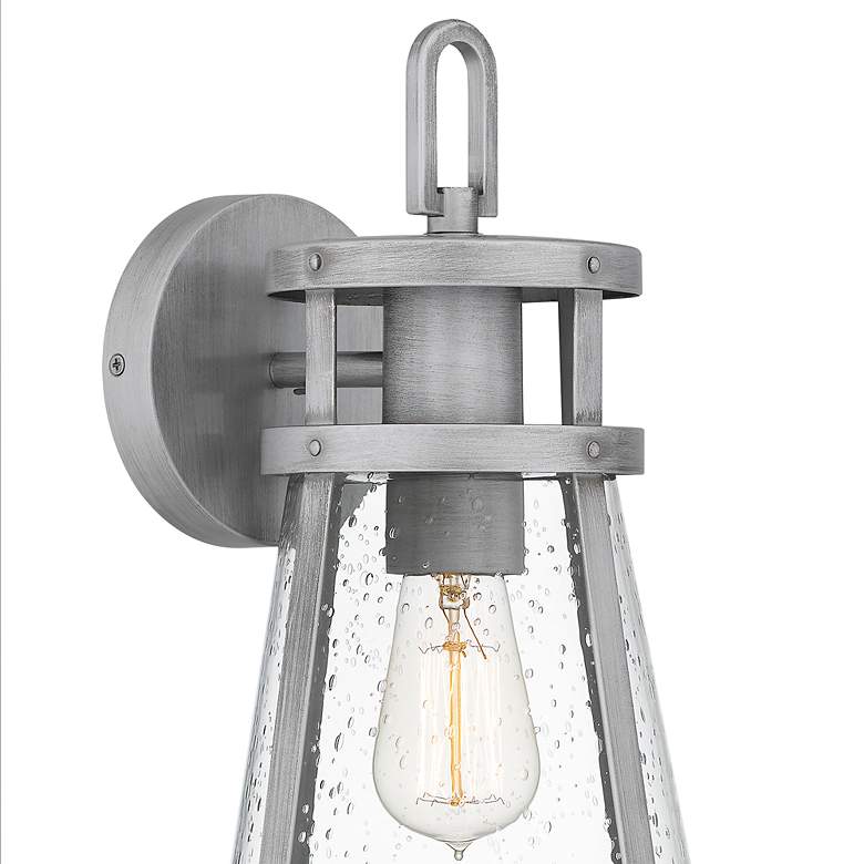 Image 5 Barber 1-Light Antique Brushed Aluminum Outdoor Wall Lantern more views