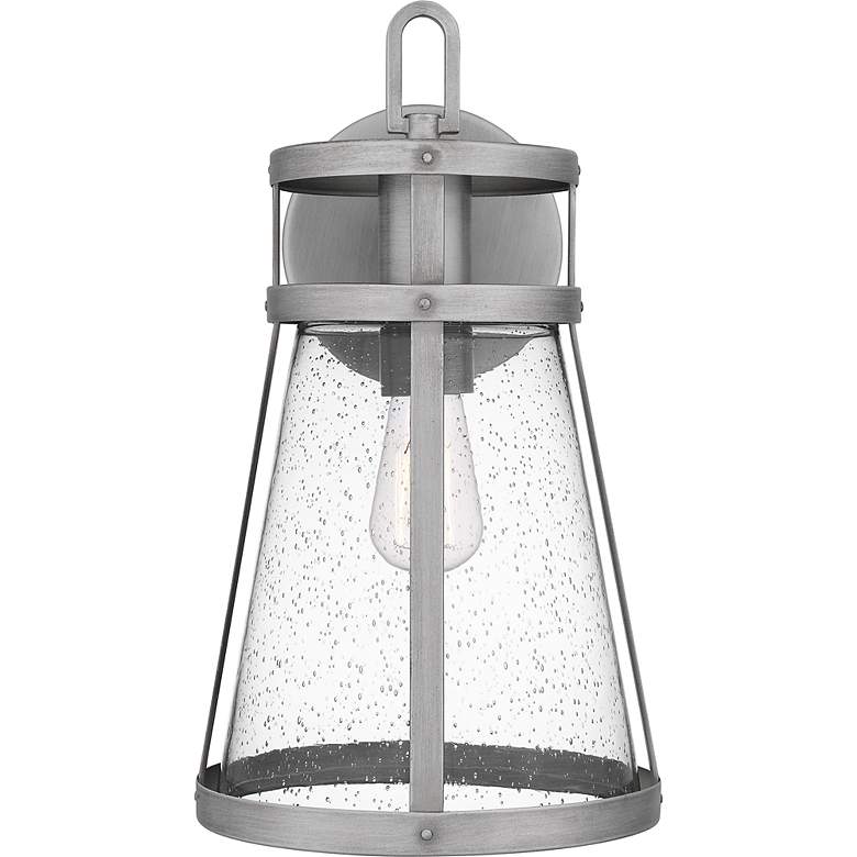 Image 3 Barber 1-Light Antique Brushed Aluminum Outdoor Wall Lantern more views