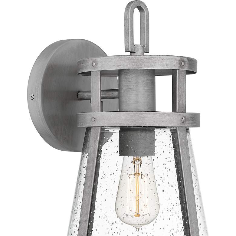 Image 5 Barber 1-Light Antique Brushed Aluminum Outdoor Wall Lantern more views