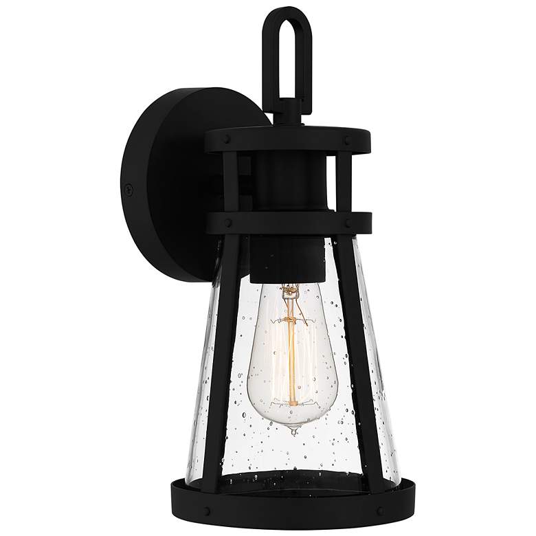 Image 2 Barber 1-Light Matte Black Outdoor Wall Lantern