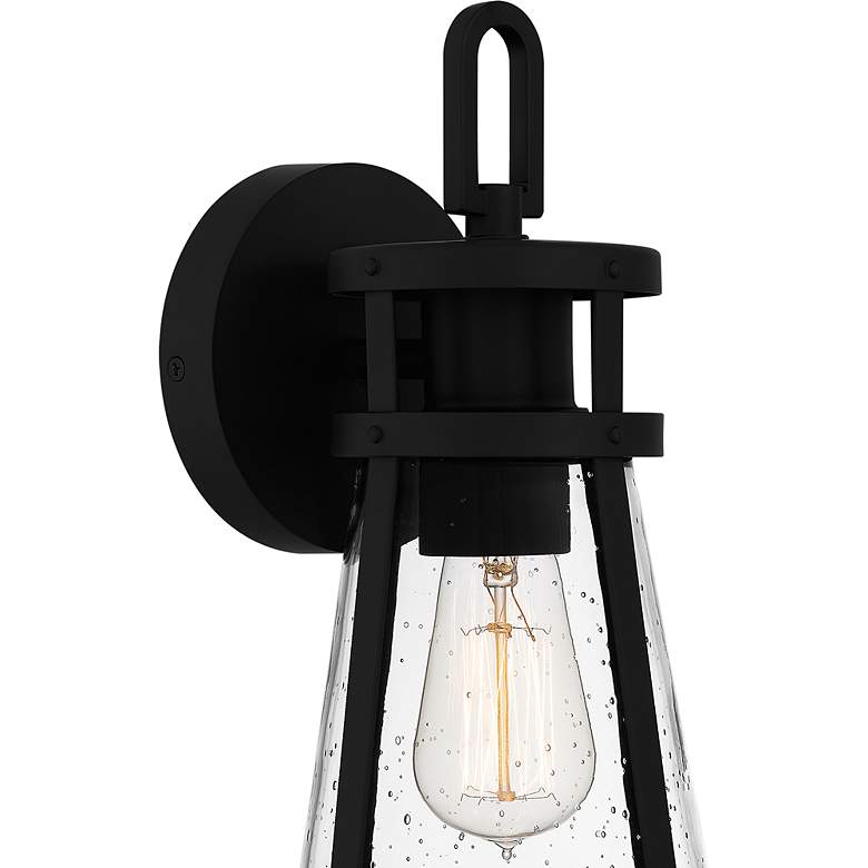 Image 5 Barber 1-Light Matte Black Outdoor Wall Lantern more views