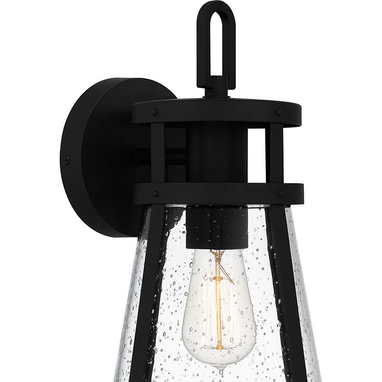 Image 6 Barber 1-Light Matte Black Outdoor Wall Lantern more views