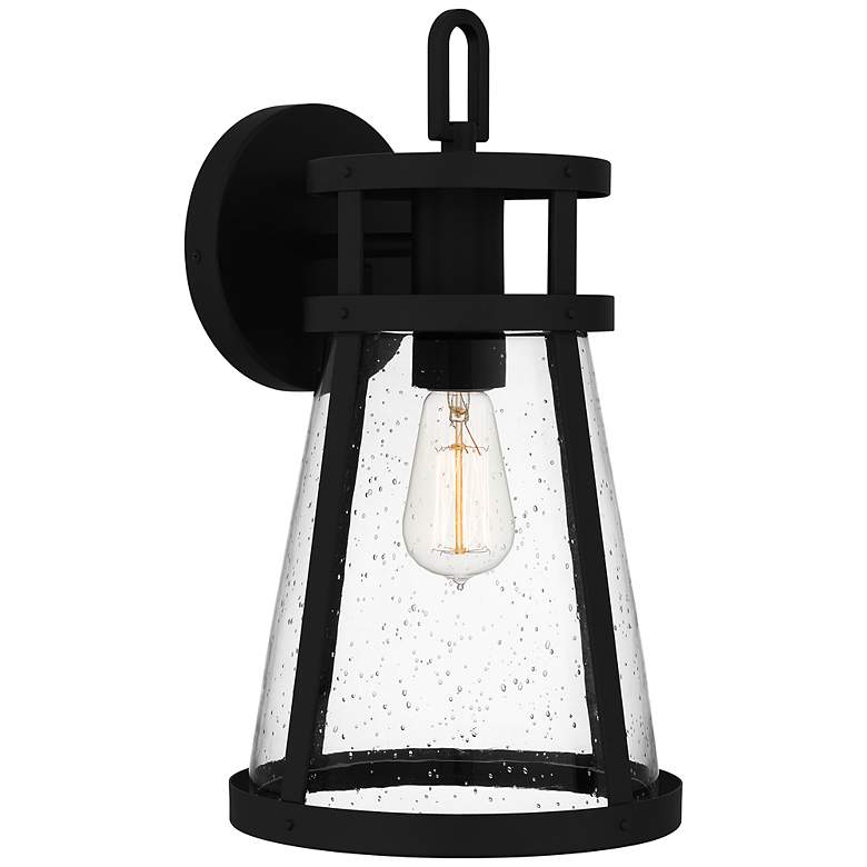 Image 2 Barber 1-Light Matte Black Outdoor Wall Lantern