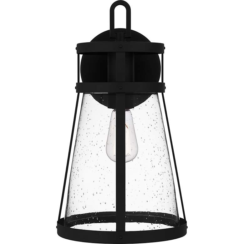Image 3 Barber 1-Light Matte Black Outdoor Wall Lantern more views