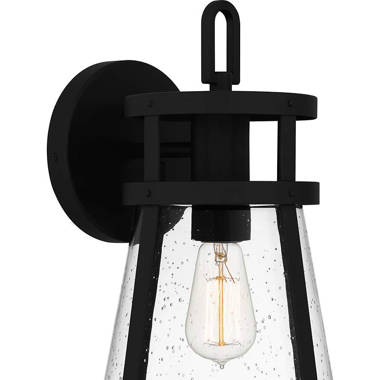 Image 5 Barber 1-Light Matte Black Outdoor Wall Lantern more views