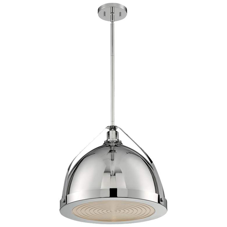 Image 1 Barbett; 1 Light; Large Pendant Fixture; Polished Nickel Finish