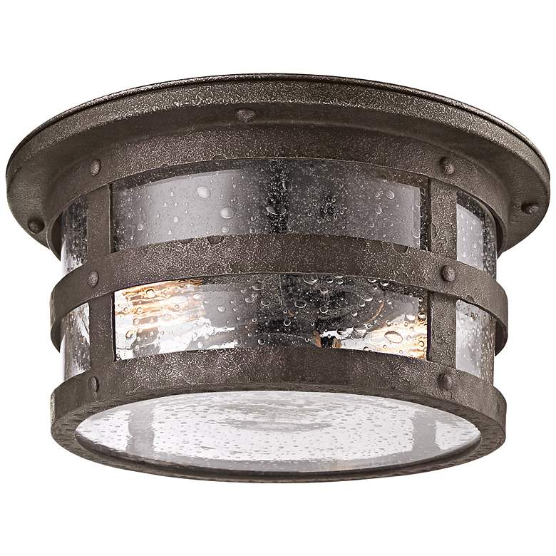 Image 1 Barbosa 15 inch Wide Bronze Outdoor Ceiling Light