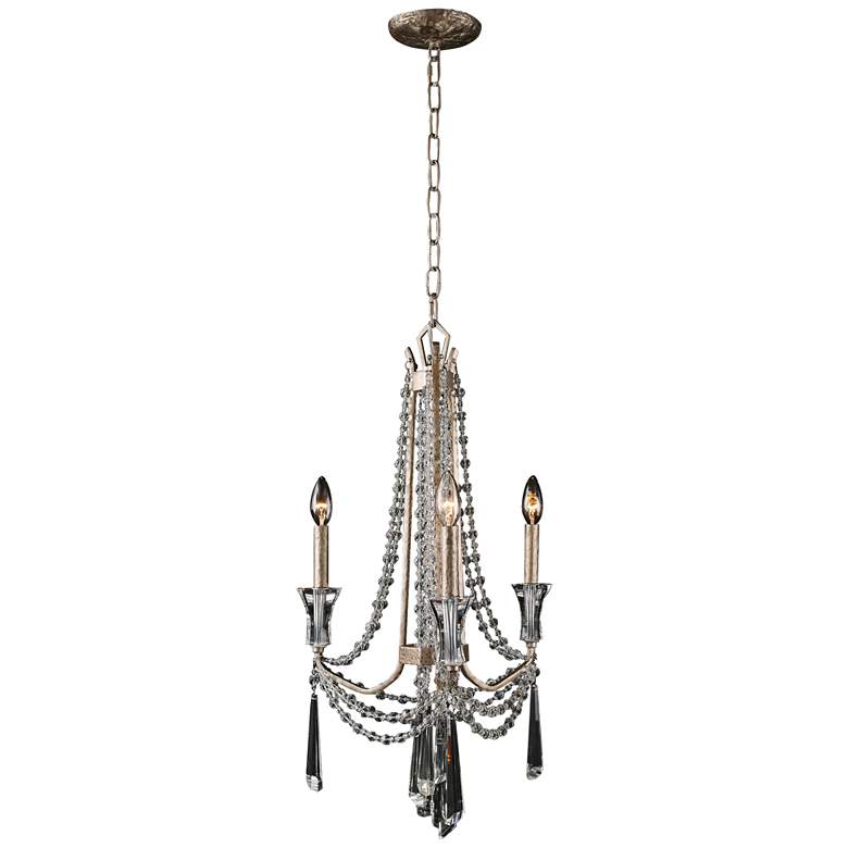 Image 3 Barcelona 17 inch Wide Transcend Silver Crystal Chandelier more views