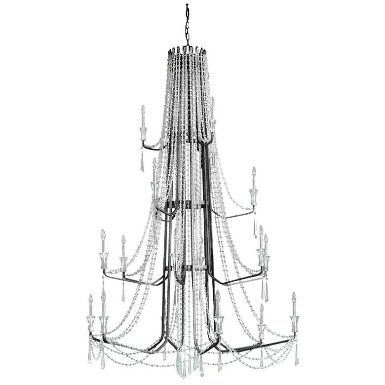 Image 2 Barcelona 18 Light 4-Tier Crystal Chandelier - Onyx more views