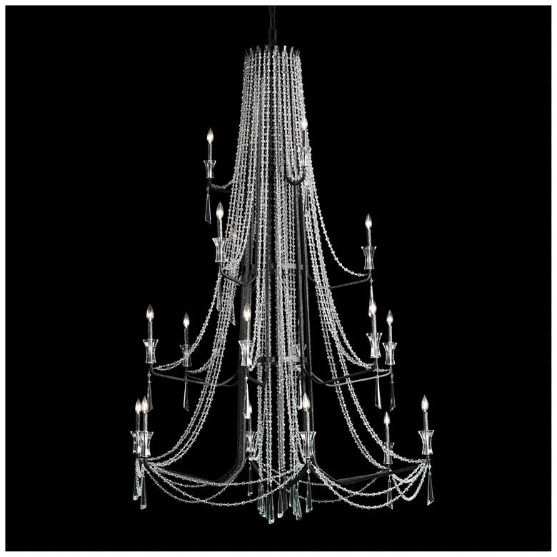 Image 4 Barcelona 18 Light 4-Tier Crystal Chandelier - Onyx more views