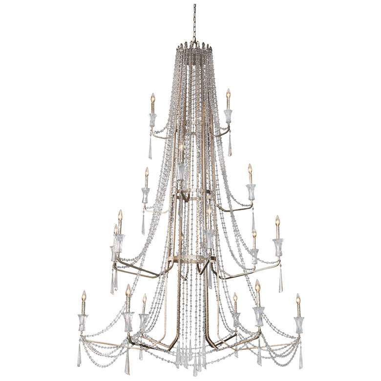 Image 1 Barcelona 18-Light Crystal Chandelier - Transcend Silver