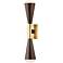 Barcelona 22 3/4"H Brass with Bronze 2-Light LED Wall Sconce