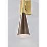 2_Barcelona 22 3/4"H Brass with Bronze 2-Light LED Wall Sconce more views