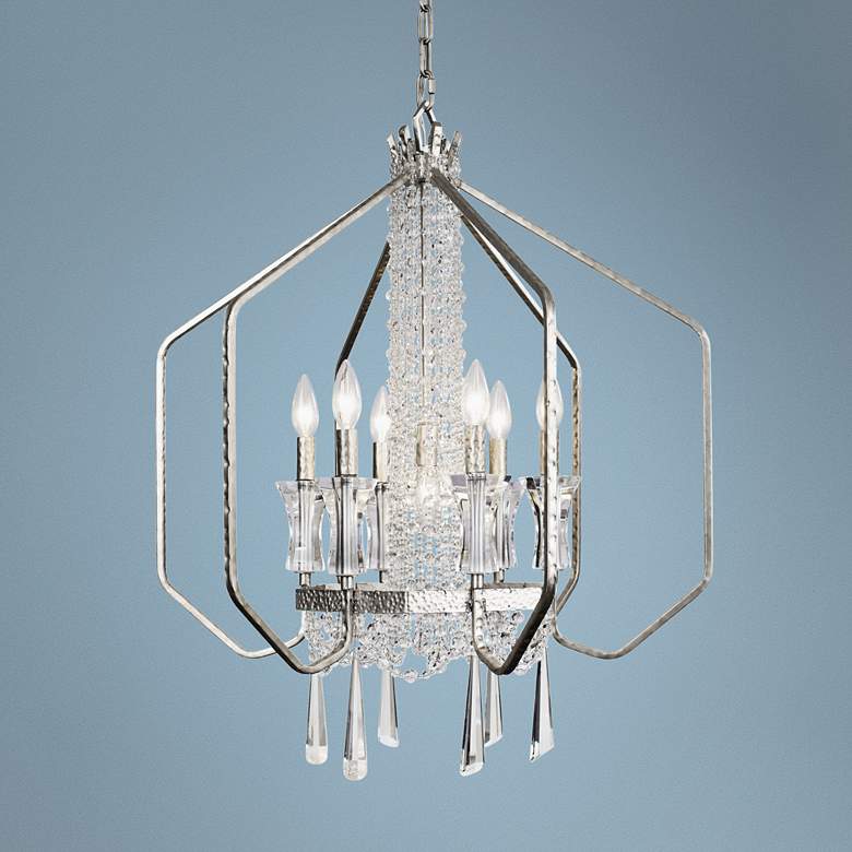 Image 1 Barcelona 26" Wide Transcend Silver 7-Light Crystal Pendant