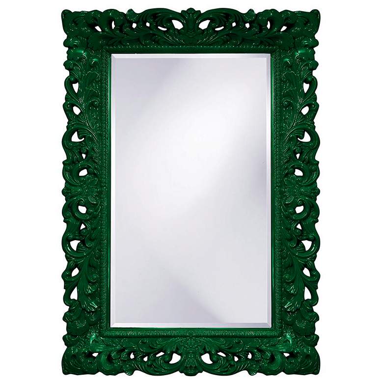 Image 1 Barcelona Glossy Hunter Green 33" x 45" Wall Mirror