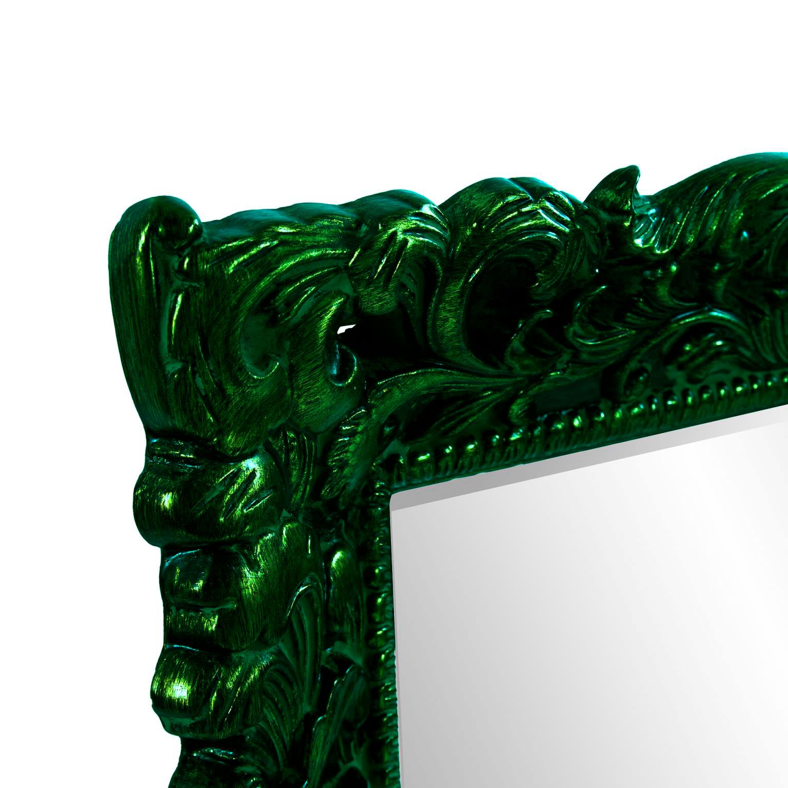 Image 7 Barcelona Glossy Hunter Green 33" x 45" Wall Mirror more views