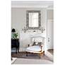 1_Barcelona Glossy Nickel 33" x 45" Rectangular Wall Mirror