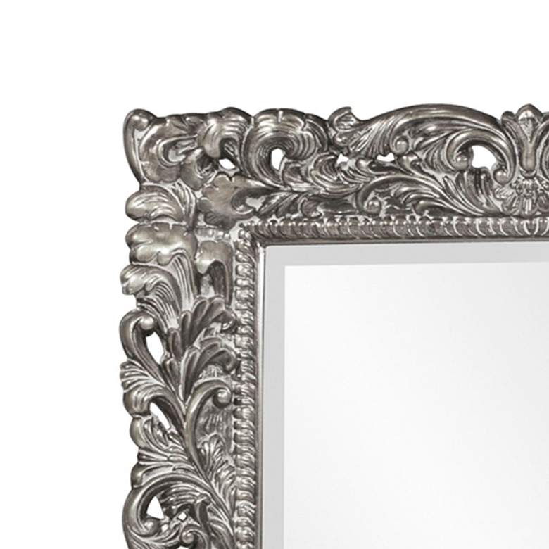 Image 4 Barcelona Glossy Nickel 33" x 45" Rectangular Wall Mirror more views