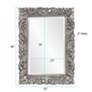 6_Barcelona Glossy Nickel 33" x 45" Rectangular Wall Mirror more views
