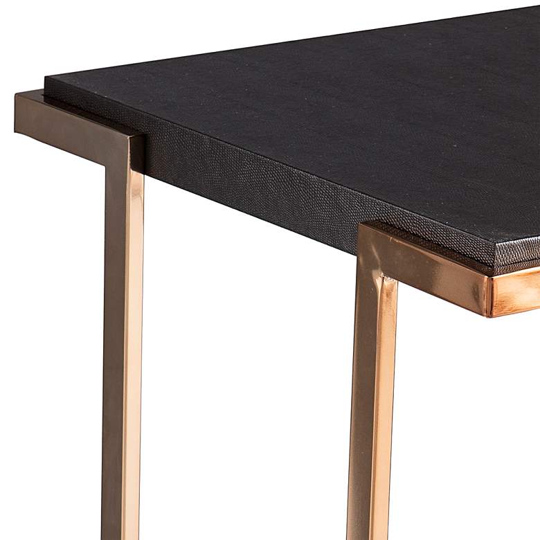 Image 3 Barcia 19 1/4 inch Wide Black Champagne Side Table more views