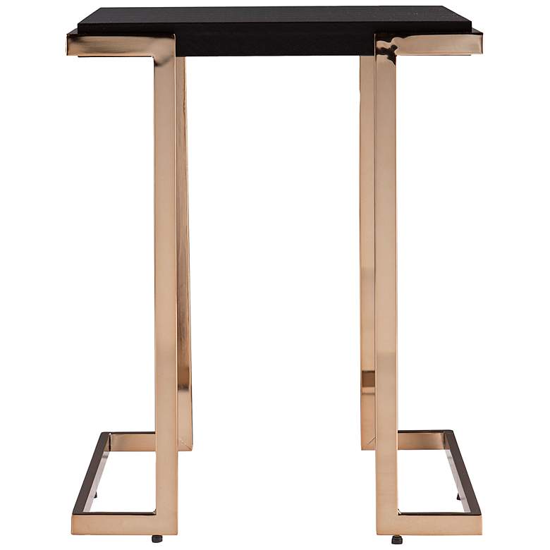 Image 5 Barcia 19 1/4 inch Wide Black Champagne Side Table more views