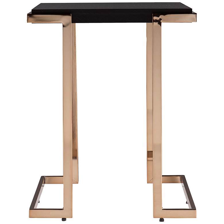 Image 5 Barcia 19 1/4" Wide Black Champagne Side Table more views