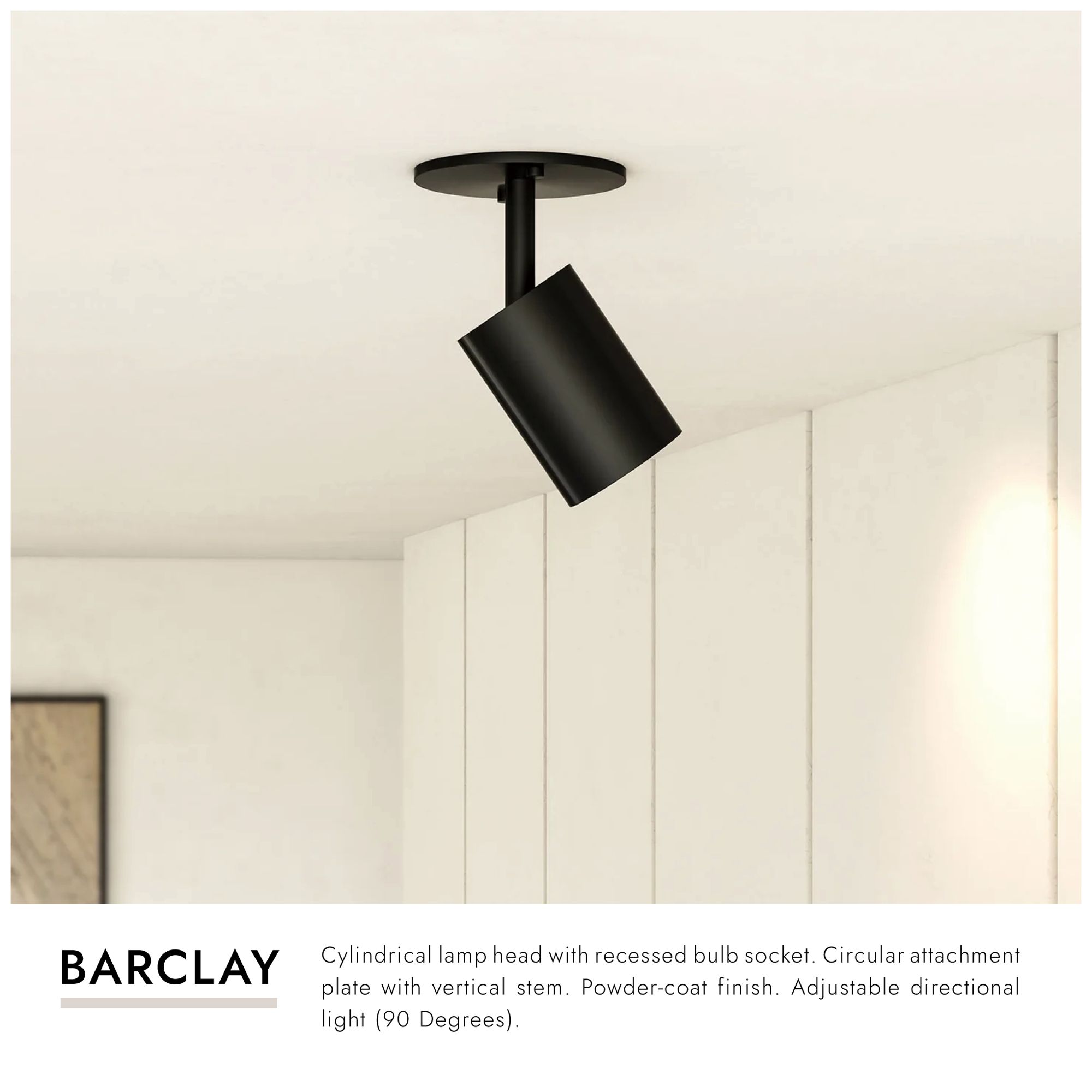 Image 6 Barclay 2 1/2" Wide Black Adjustable Ceiling Light more views