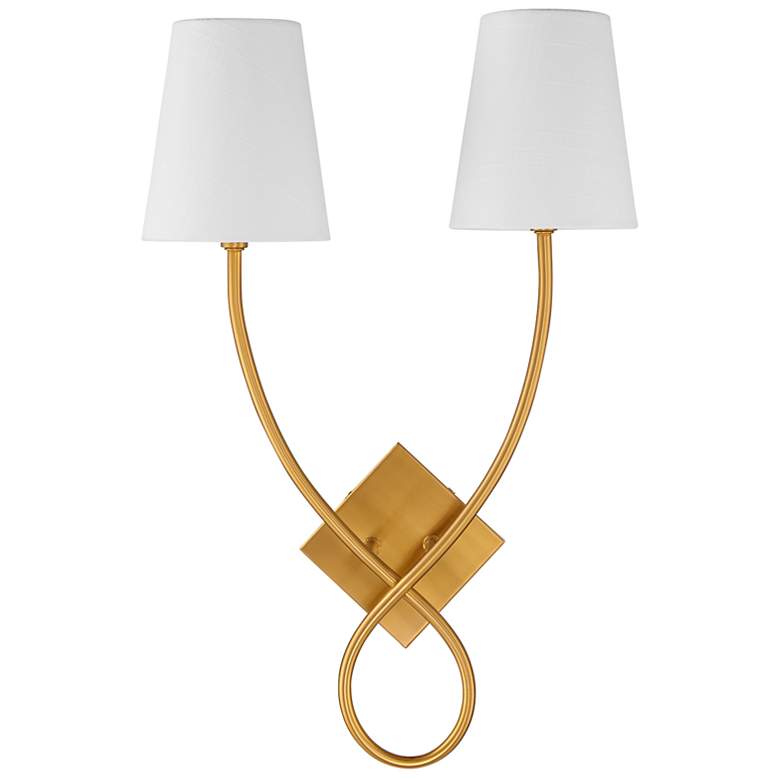 Image 2 Barclay 2-Light Wall Sconce in Warm Brass more views