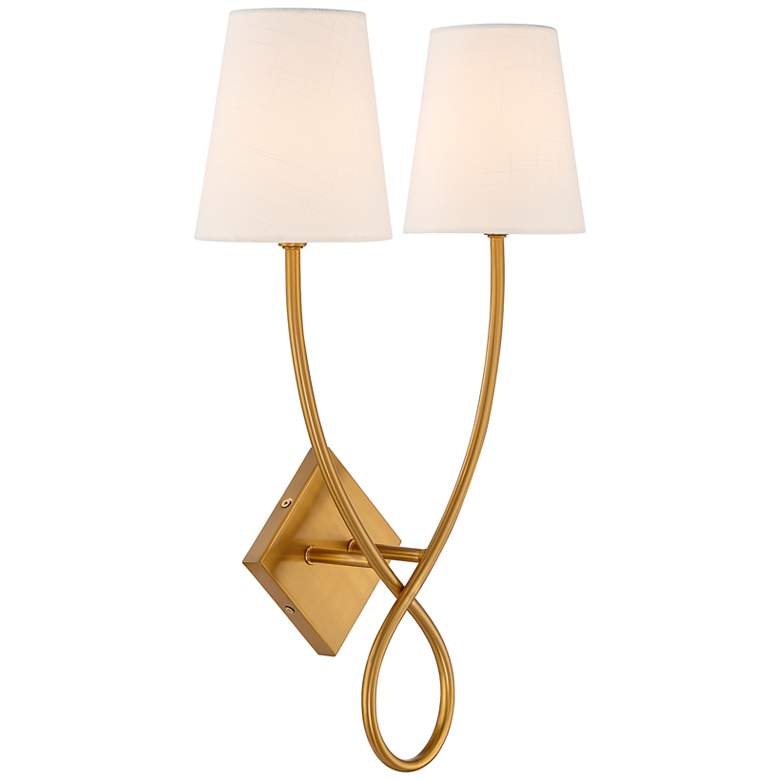 Image 4 Barclay 2-Light Wall Sconce in Warm Brass more views