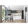 4_Barclay 25" Wide Matte Black Wagon Wheel 6-Light Chandelier more views