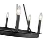 7_Barclay 25" Wide Matte Black Wagon Wheel 6-Light Chandelier more views