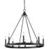 Barclay 33" Wide Matte Black 8-Light Wagon Wheel Chandelier