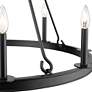 5_Barclay 33" Wide Matte Black 8-Light Wagon Wheel Chandelier more views