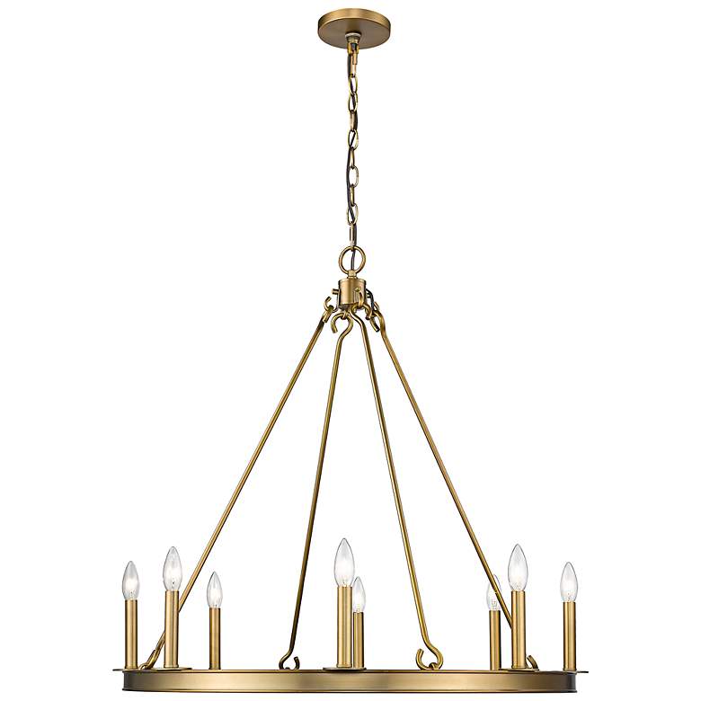Image 6 Barclay 33" Wide Olde Brass 8-Light Chandelier more views