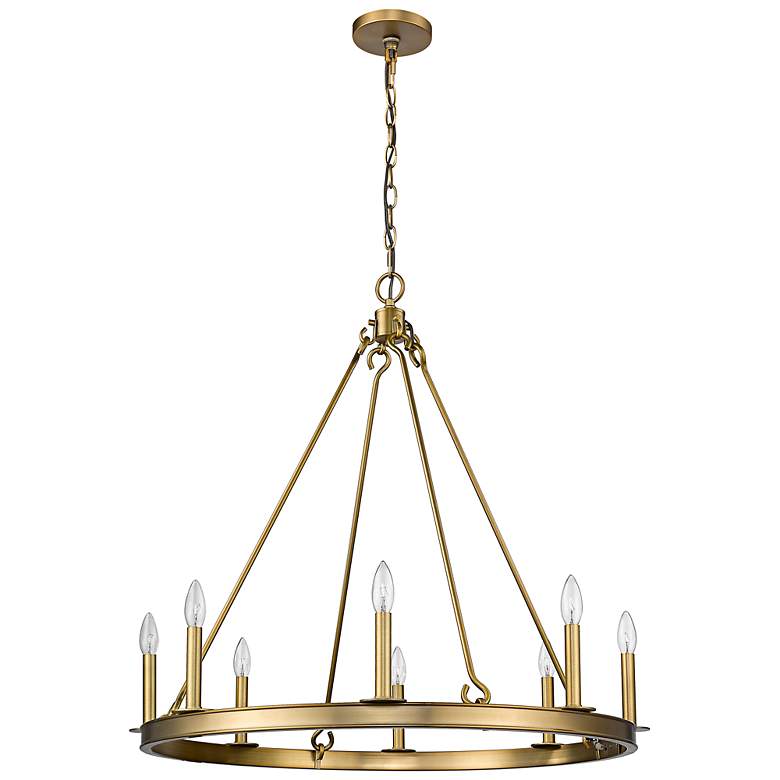 Image 7 Barclay 33" Wide Olde Brass 8-Light Chandelier more views