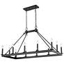 2_Barclay 45" Wide Matte Black 12-Light Linear Chandelier
