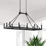 1_Barclay 45" Wide Matte Black 12-Light Linear Chandelier