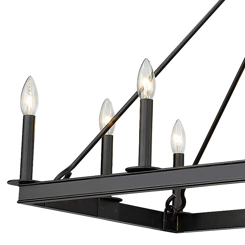 Image 3 Barclay 45" Wide Matte Black 12-Light Linear Chandelier more views