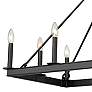 3_Barclay 45" Wide Matte Black 12-Light Linear Chandelier more views