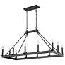 4_Barclay 45" Wide Matte Black 12-Light Linear Chandelier more views